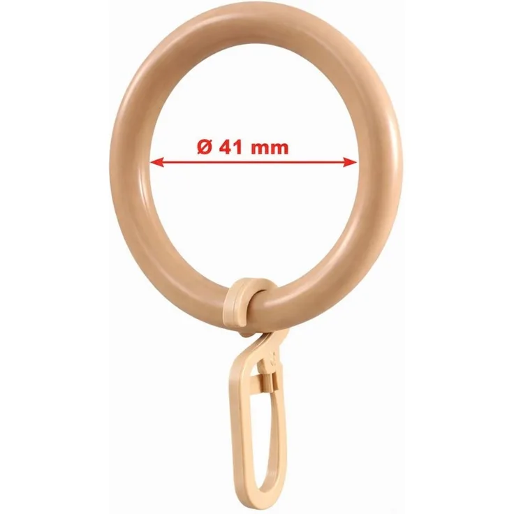 rewagi Gardinenstange Gardinenring mit Überklipshaken Ø41/57 mm Weiß Beige Schwarz, Verkaufseinheit 10, 30, 50, 100 Stück