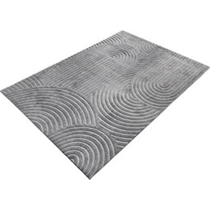 riess-ambiente Designteppich ART DECO 230x160cm grau · Kurzflor-Teppich mit Hoch-Tief-Effekt, rechteckig, Höhe: 15 mm, Wohnzimmer · Indoor · 3D-Effekt · Modern · Schlafzimmer – Bild 6