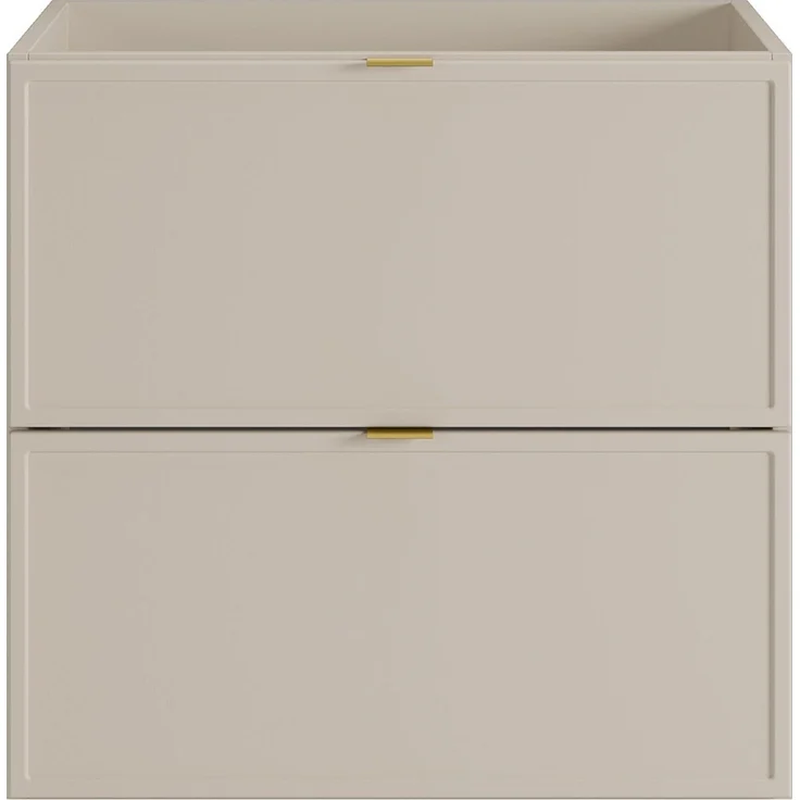 Vente-unique - Hängender Waschtischunterschrank mit Metallgriffen – Farbe Beige – B60 cm – ONDIL – Bild 3