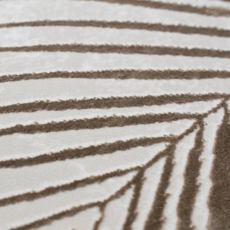 Carpetia Teppich Moderner Designerteppich mit Palmenzweigen creme gold, rechteckig, Höhe: 8 mm – Bild 3