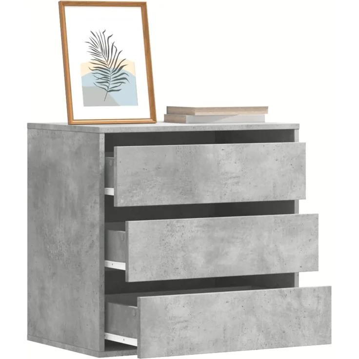 vidaXL Kommode Betongrau 60x41x58 cm Holzwerkstoff 852846 – Bild 1