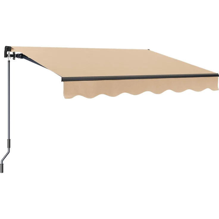 STEELSØN 'Kestria' Gelenkarmmarkise 250x200 cm, beige, wetterfest und blickdicht, Markise mit Aluminium-Kassette und Wandhalterung, Balkonmarkise mit Handkurbel – Bild 2