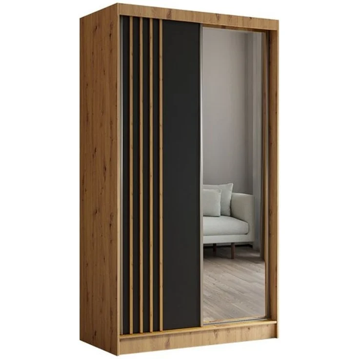 Beautysofa Schiebetürenschrank NELA II mit Spiegel, mit Lamellen, mit Schubladen – Bild 4