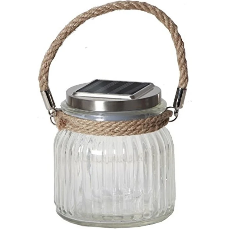 LED-Solar-Leuchte "Glass Jar", 1 LED, Outdoor – Bild 1