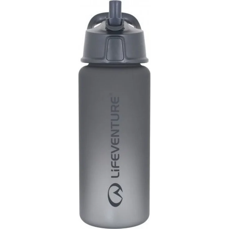 Lifeventure Flip-Top Trinkflasche Grau