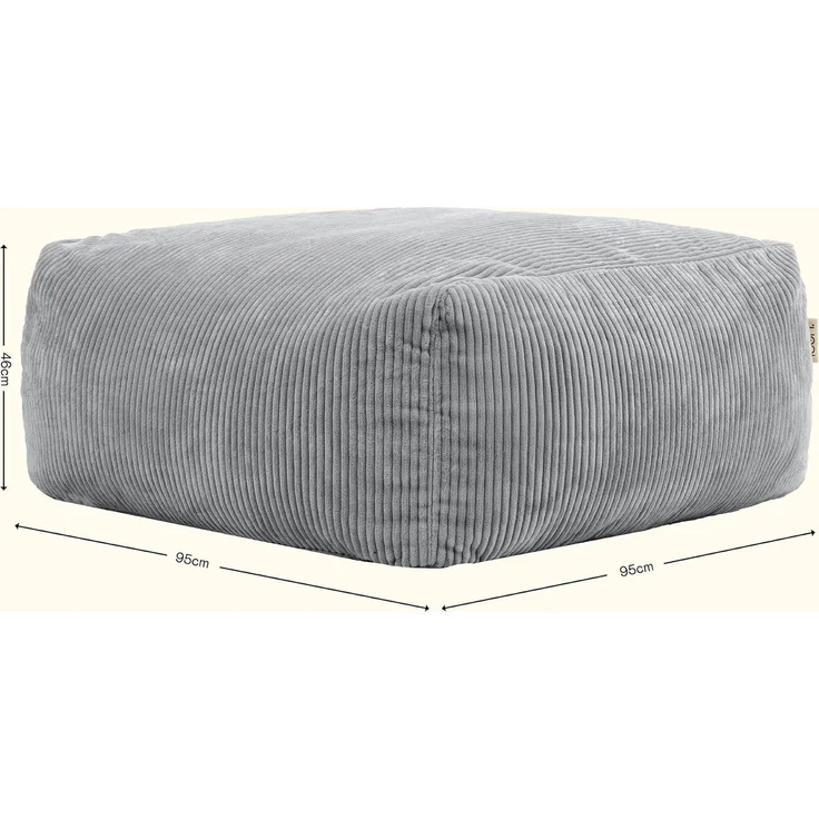 icon Sitzsack Modulares Hocker aus Cord Flauschig „Zen“, Schaumstoff Füllung, für Wohnzimmer, für Schlafzimmer – Bild 3