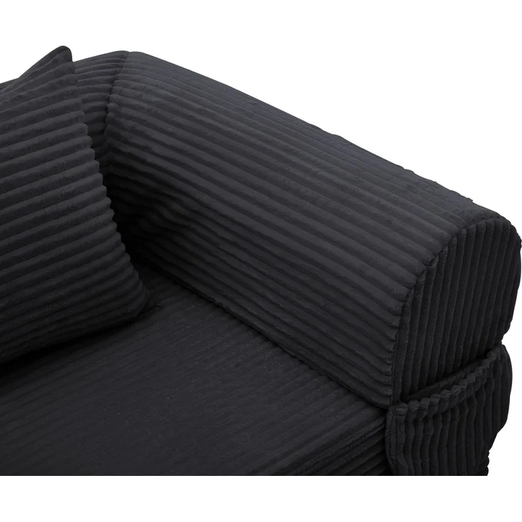 ZUBALIYA SchlafSofa mit Cordbezug, mit Schaumstoffpolsterung, ohne aufwendige Montage, für Wohnzimmer und Apartments – Bild 16