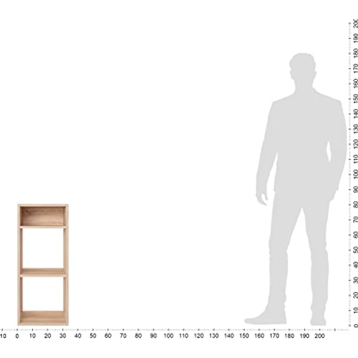 KOMTO Bücherregal RIM2 Regal Klein Standregal Würfelregal Büroregal, Bücherschrank für Kinderzimmer Regal Wohnzimmer 33,8 х 30,7 х 80,4 cm – Bild 10
