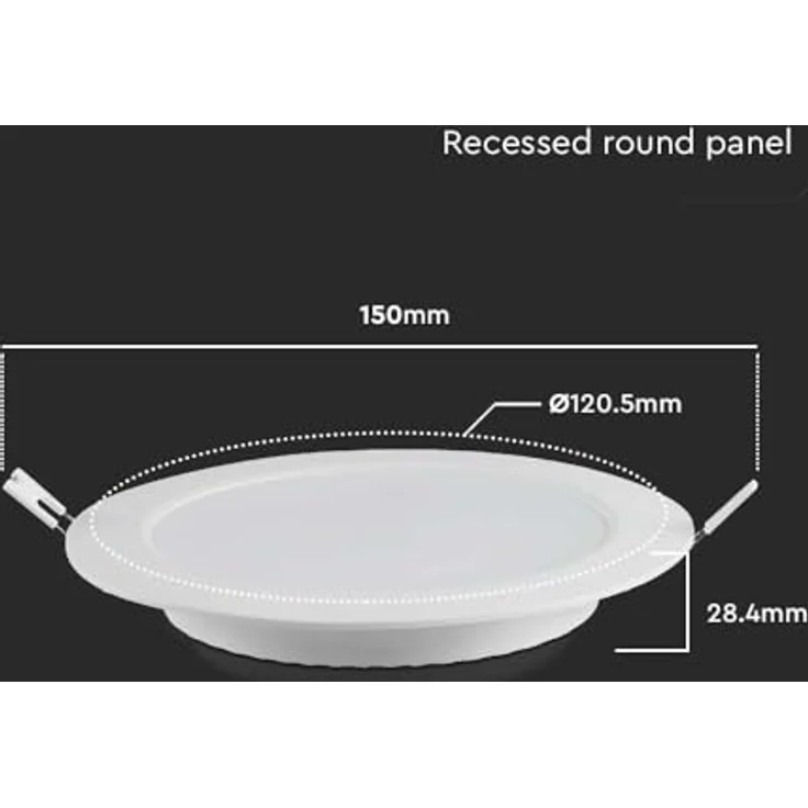 V-TAC LED-Mini-Paneele, hintergrundbeleuchtet, Einbauserie, IP20, 3W, 330 Lumen, 6500K, weiß – Bild 4