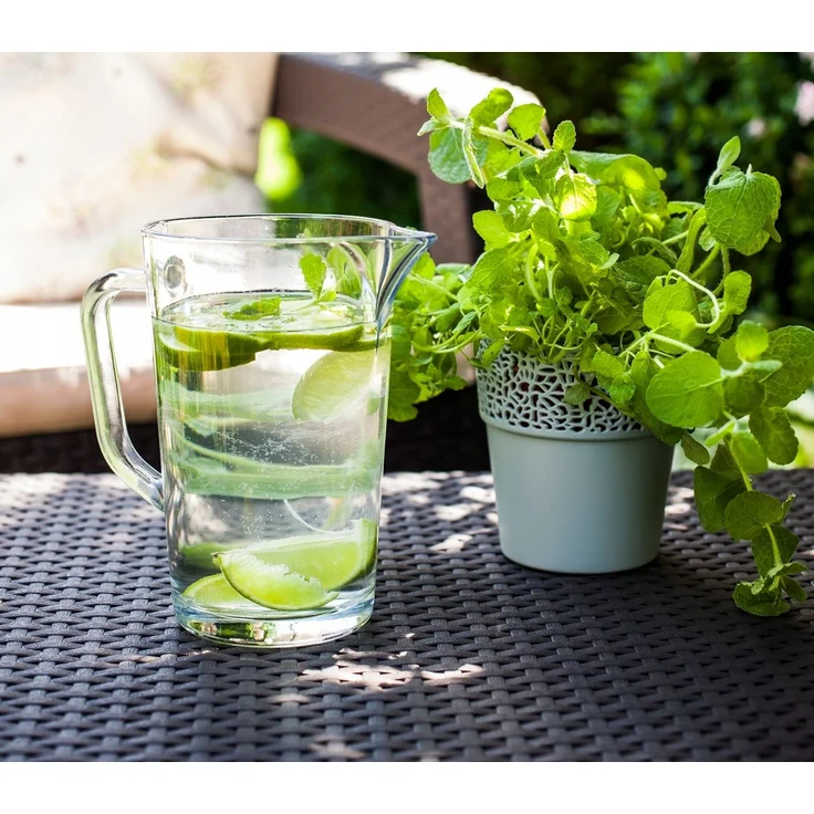 KADAX Glaskaraffe für Wasser, Saft, Limonade für Wassergetränke, 1,23 l – Bild 3