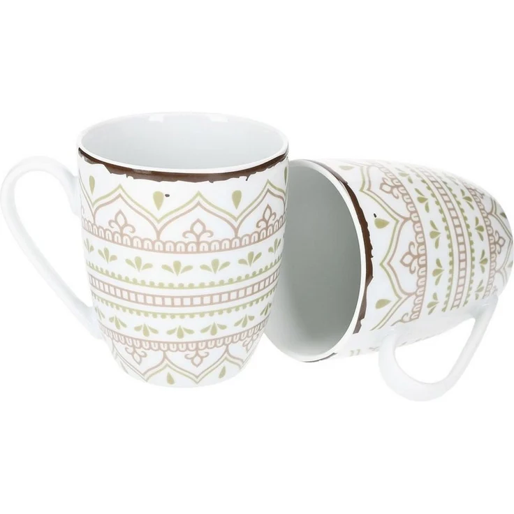 van Well Becher 6er Set Kaffeebecher Riva 400ml Porzellan, Porzellan – Bild 2