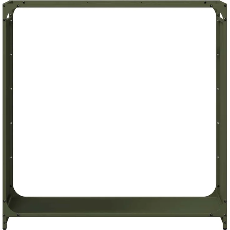 vidaXL Brennholzregal Olivgrün 90x28x90 cm Kaltgewalzter Stahl 864218 – Bild 4