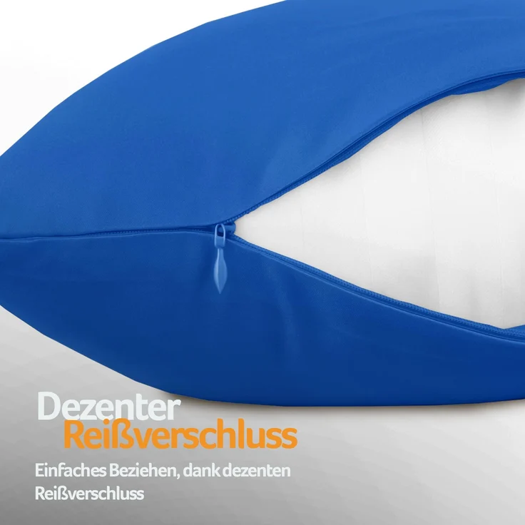 Kissenhülle Dekokissen Kissenbezug Microfaser - viele Größen und Farben Blau 50 x 50 cm – Bild 6