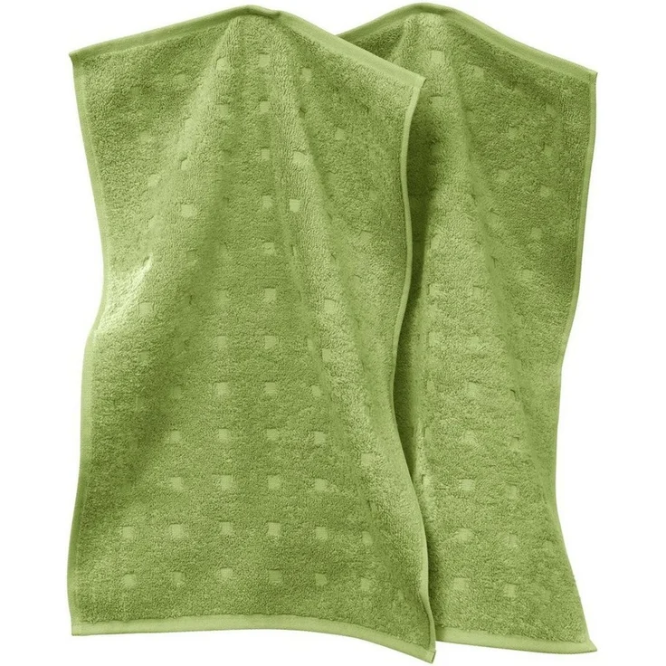 Möve Gästehandtuch Gästetuch 2er-Pack "Quadretti", Frottier (2-St), Walk-Frottier Uni – Bild 1