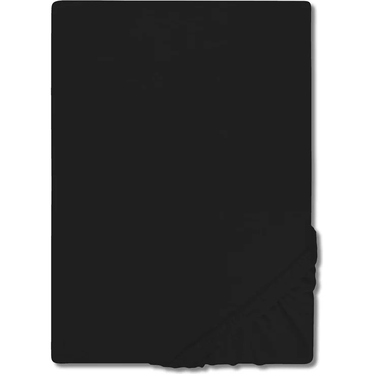 CloudComfort Basic Spannbettlaken Jersey-Stretch schwarz 180 x 190 - 200 x 200 cm