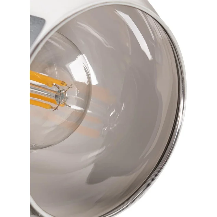 Qazqa LED Aufbaustrahler Vidro, ohne Leuchtmittel, E14, Grau, Modern, Glas, 2-flammig – Bild 5