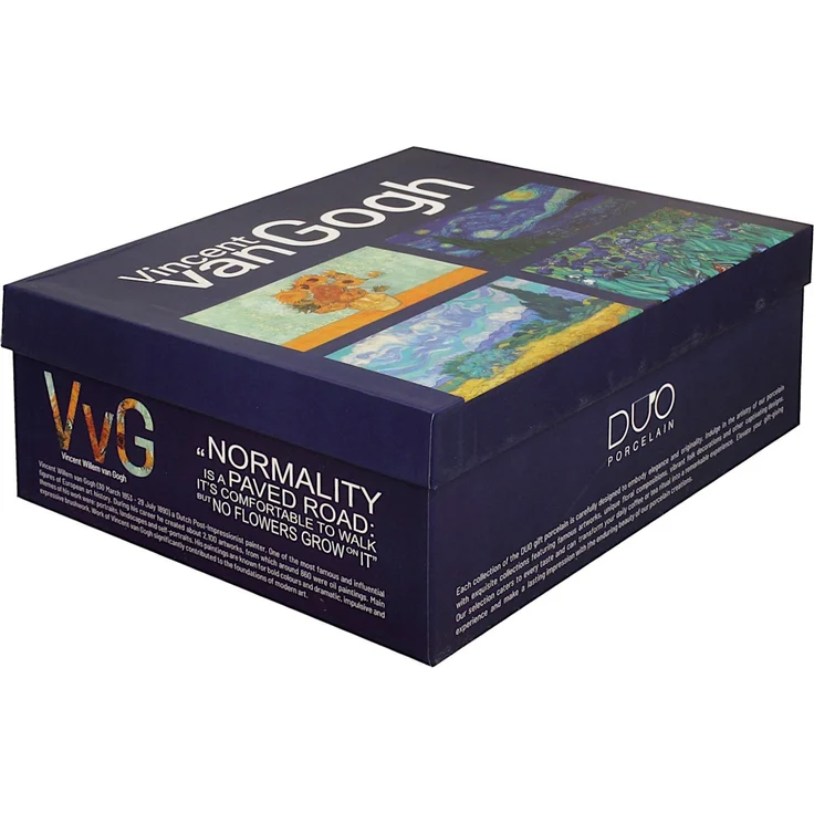 DUO ART GALLERY 4er-Set klassische Becher 360 ml inspired by VAN GOGH aus New Bone China Porzellan – Bild 6