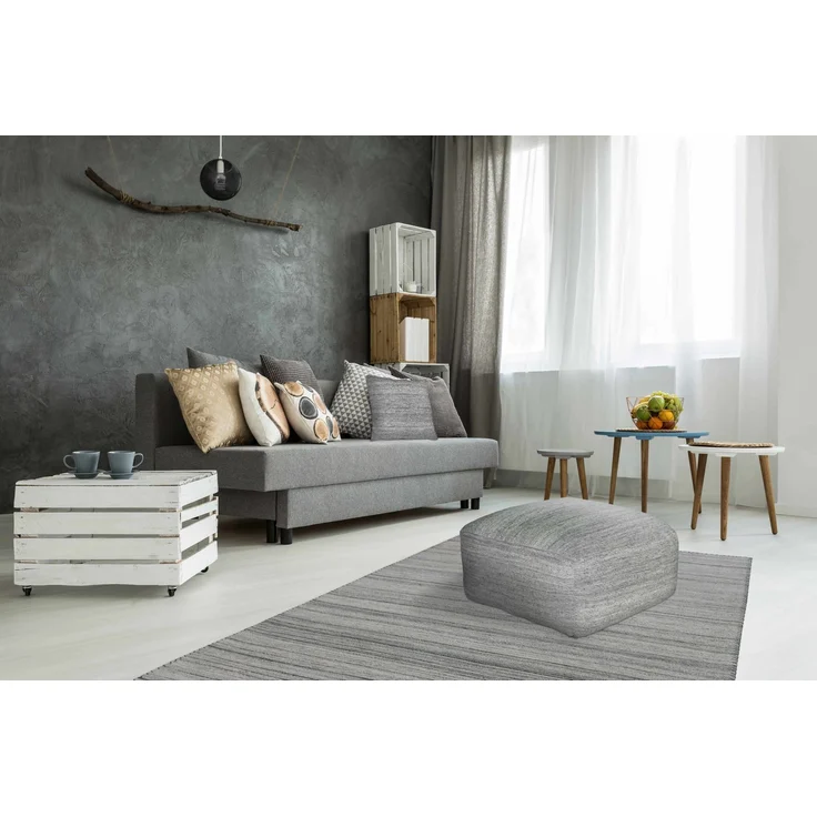 Phoenix Pouf 210 Grau / Multi 45cm x 45cm x 46cm – Bild 2