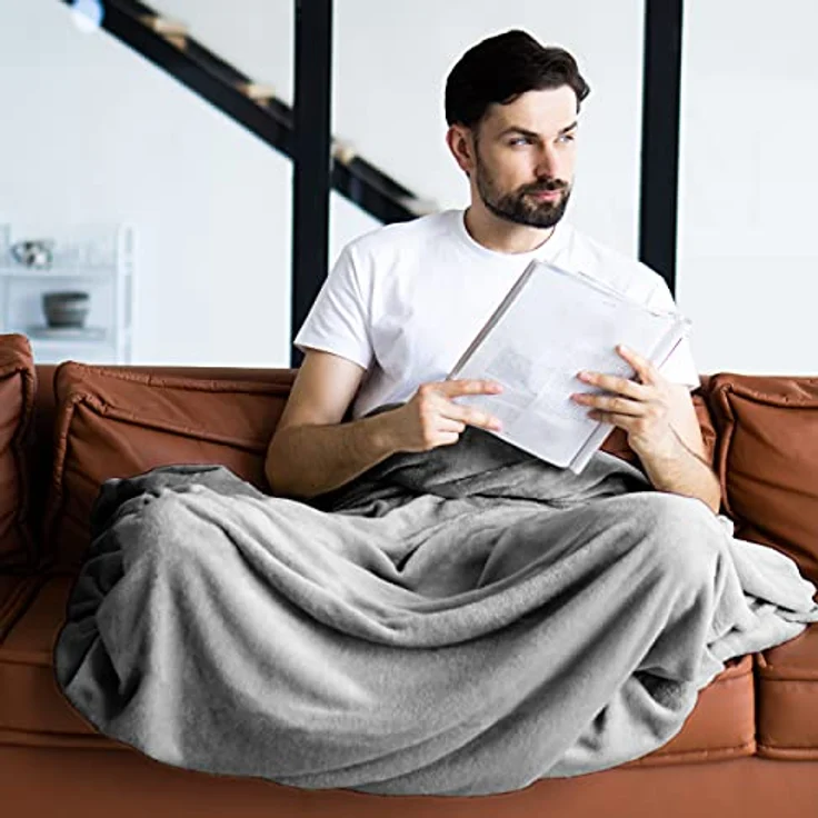 Wohndecke Kuscheldecke super weich & flauschig – warme Fleecedecke, Gräfenstayn, warme Wolldecke, Sofadecke & Tagesdecke - Überwurf Sofa, Couch – Bild 7