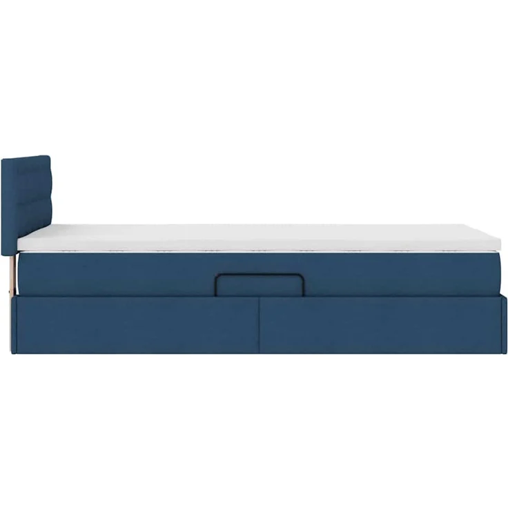 vidaXL LED-Speicherbett mit Matratze Blau 90 x 190 cm Stoff 3371243 – Bild 11