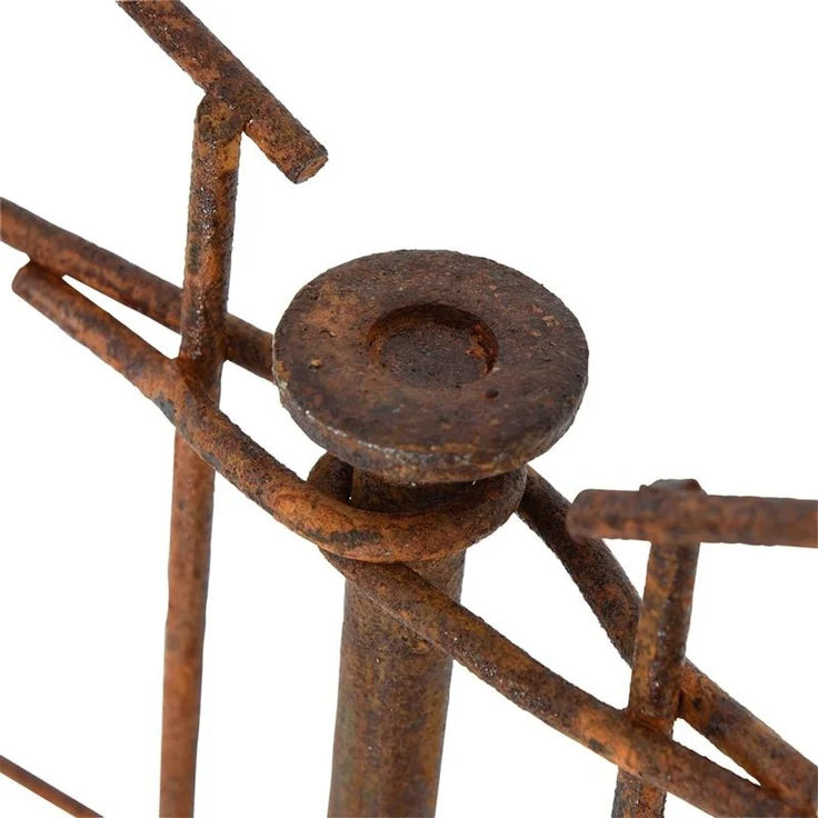Estexo 11-tlg. Set Gitterzaun, Metall Rost, 71x79 cm – Bild 5