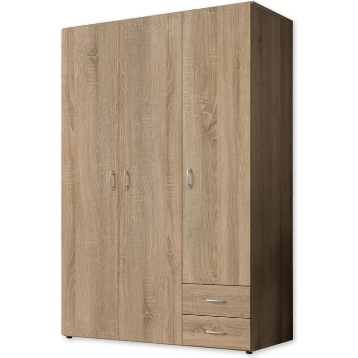 Stella Trading 'BASE' Kleiderschrank, Holz, Sonoma Eiche, 177 x 52 x 120 cm