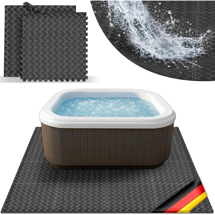 tillvex® 'Thermo' Whirlpool-Unterlage, Schwarz, 200 cm