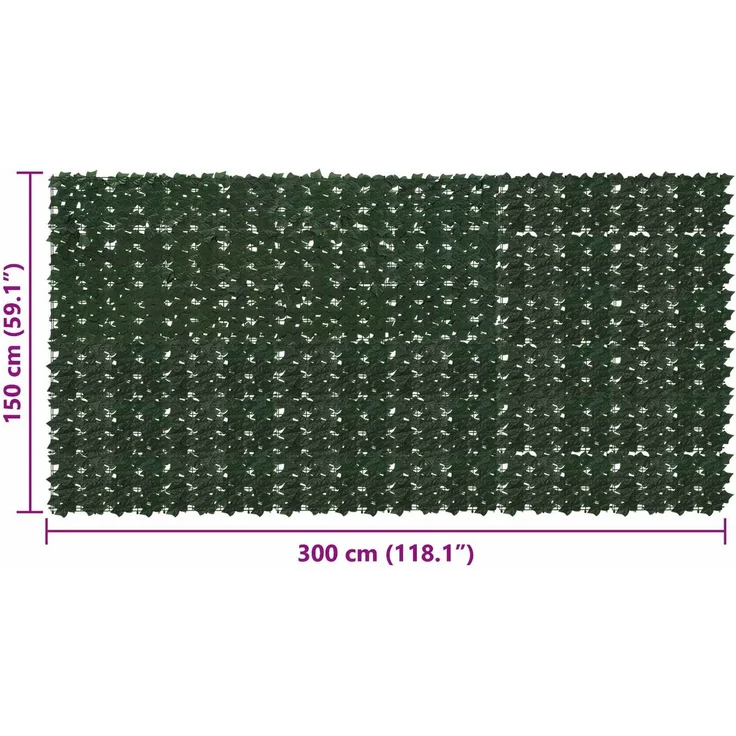 vidaXL Balkonsichtschutz mit Blättern Dunkelgrün 300 x 150 cm 42040633 – Bild 5