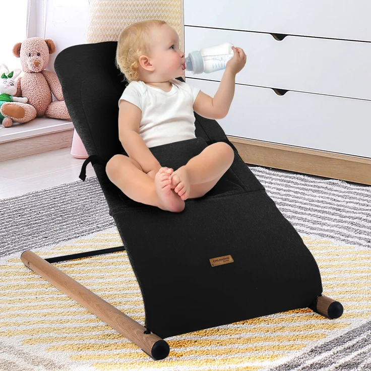 Babywippe, Jersey Bezug waschbar, gepolsterter Gurt – Bild 2