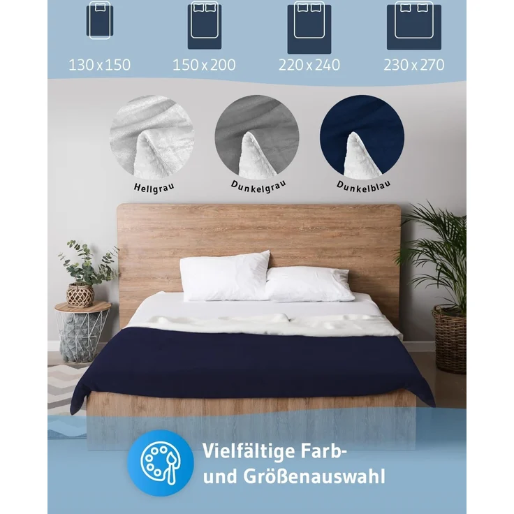 Sherpa Decke KAMI - 230 x 270 Nachtblau – Bild 7