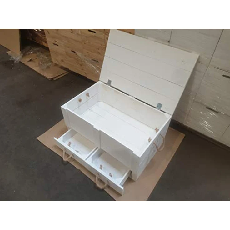 Kistenkolli Altes Land Allzweckkiste grosse weisse Holztruhe Kalle mit Schubladen und Deckel (Spar-Set) – Bild 7