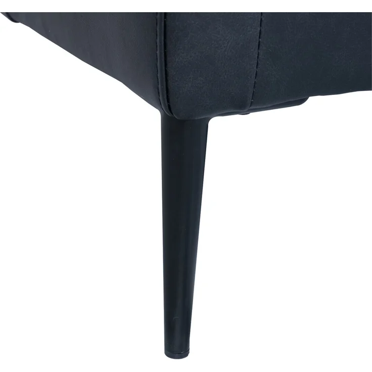 3-Sitzer Sofa Aicena Leder Schwarz - Komfortsofa mit Taschenfederkern & Metall-Gestell – Bild 9