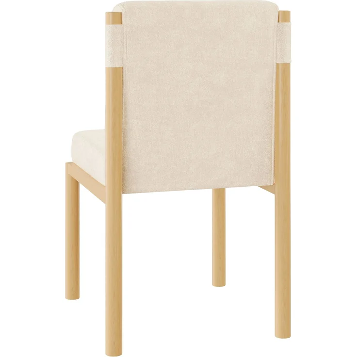 Merax Esszimmerstuhl (Set, 4 St) Eisengestell in Eichenholz-Optik , 4er Set Polsterstühle Wohnzimmerstuhl Sherpa-Stoff Beige – Bild 9
