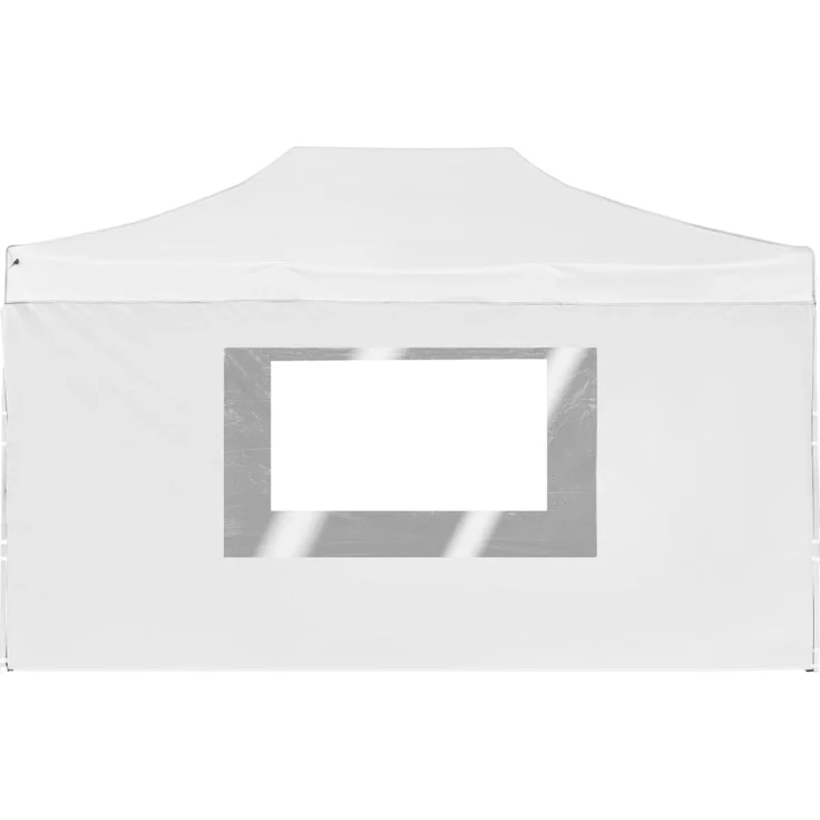 Profi-Partyzelt Faltbar, Gartenzelt mit Wänden Aluminium 4,5x3 m Weiß – Bild 6