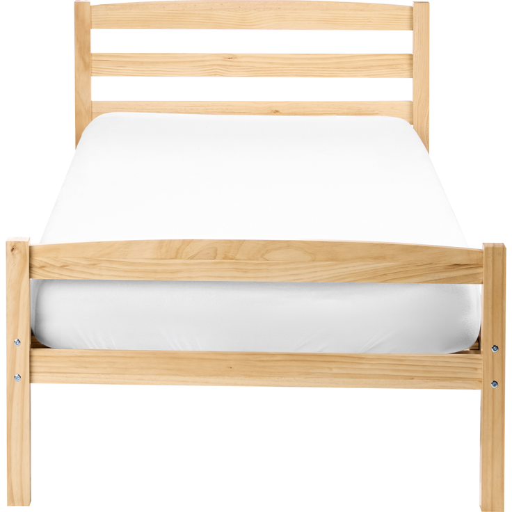 Bett mit Lattenrost Kiefernholz ECHALLON 80 x 200 cm Hellbraun – Bild 4
