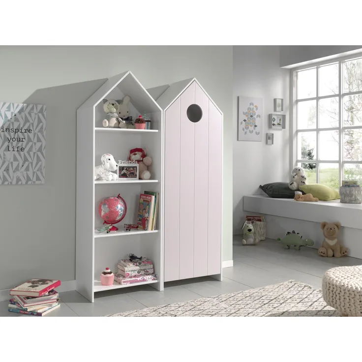 CASAMI Set 2-tlg. best. aus: Regalschrank, Schrank 1-trg. mit Front in Pink