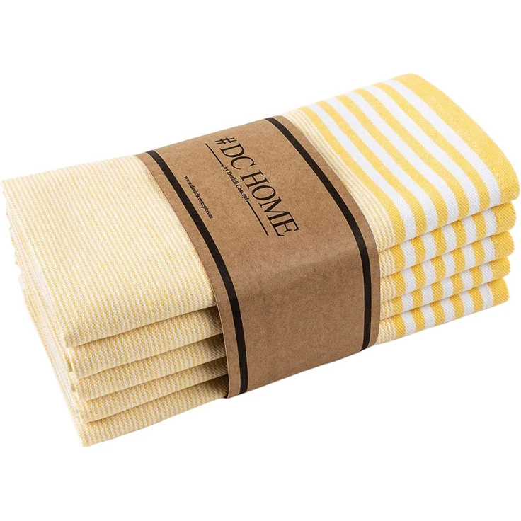 Hermia Concept 'Sevilla - Yellow' Handtuch-Set (5-teilig), Gelb, 50 x 70 cm – Bild 4