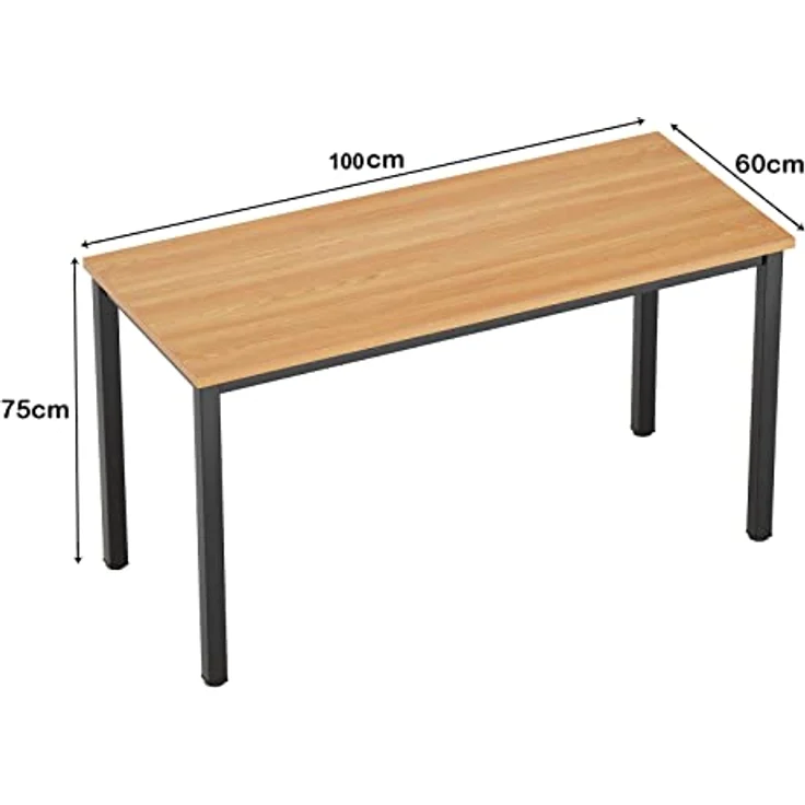 SogesHome Schreibtisch Computertisch 100 x 60 x 75 cm PC Schreibtisch Büro Schreibtisch Workstation für Home Office zu Hause Schreibtisch, Esstisch Konferenztisch AC3BB-100-SH – Bild 3