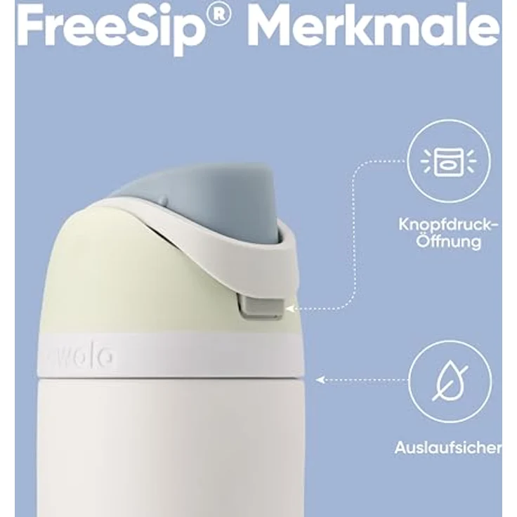 Owala FreeSip Isolierte Edelstahl Trinkflasche mit Strohhalm, 710 ml – BPA-frei, optimal für Sport, Fitness, Outdoor und Reisen, Iced Breeze – Bild 3
