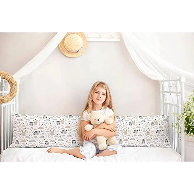 Amilian Seitenschläferkissen 150 cm x 40 cm (Made in EU), Stillkissen, Lagerungskissen, Schwangerschaftskissen zum Schlafen, Pregnancy Pillow, Lagerungskissen mit Bezug – Bild 8