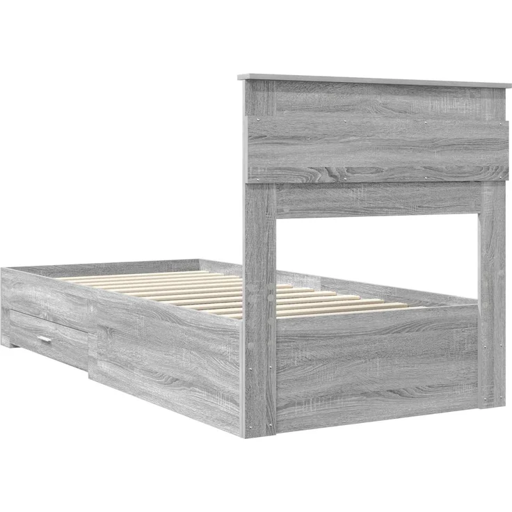vidaXL Bettrahmen Graues Sonoma 100 x 200 cm Holzwerkstoff 3410024 – Bild 8