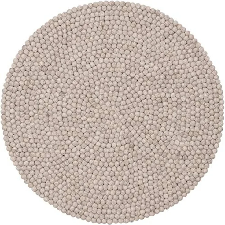 myfelt Wollteppich Béla Filzkugelteppich, 100% reine Schurwolle
