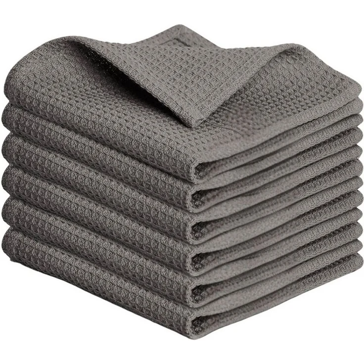 Blumtal Geschirrtuch Set 50x70 oder 30x30 cm, 100% Baumwolle, (6-tlg), Saugfähig, schnell trocknend, waschbar, 100% Baumwolle – Bild 1