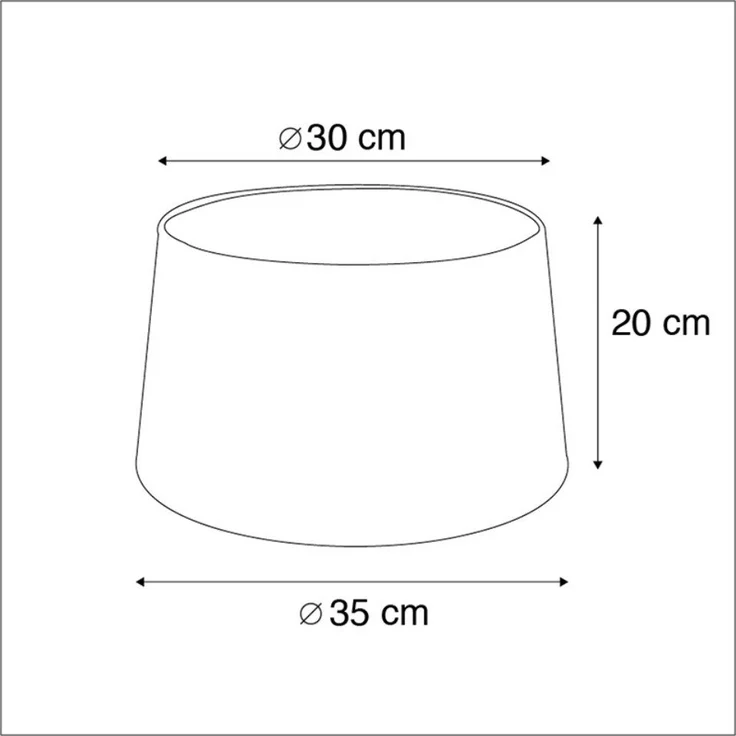 Qazqa Lampenschirm Rond schuin katoen – Bild 3