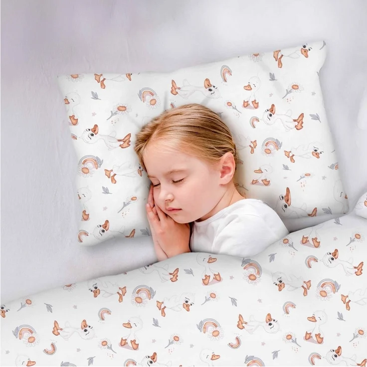 Amilian Kinderbettwäsche 100x135 - Bettwäsche Kinder - Kopfkissenbezug 40x60 cm Babybettwäsche, 2 teilig, 100% Baumwolle, für Mädchen und Jungen – Bild 3