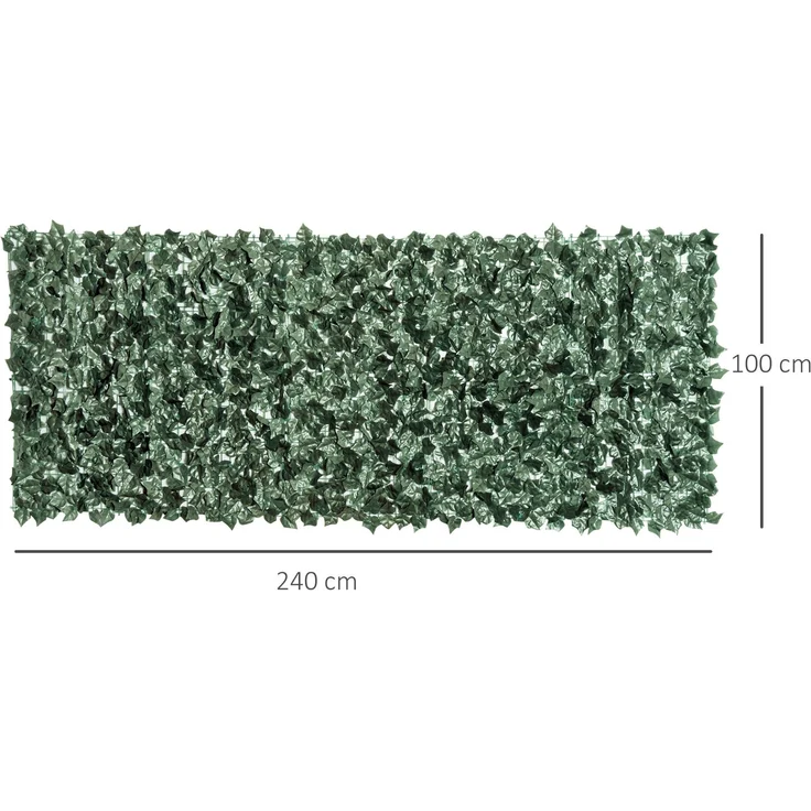 MELAYR, Künstliche Hecke, Sichtschutz, Dekorationsrolle, 2,4 m lang x 1 m hoch, realistisches Laub, Dunkelgrün – Bild 5