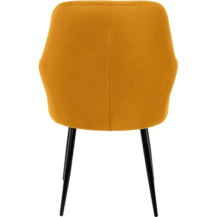 ML-DESIGN Stuhl Esszimmerstuhl ergonomisch & gepolstert Esstischstuhl mit Rückenlehnen (2 St), Wohnzimmerstuhl Gelb Samtbezug Metallbeine Küchenstuhl Polsterstuhl – Bild 6