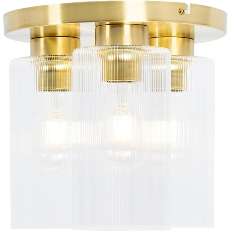 Qazqa Deckenleuchte Laura, ohne Leuchtmittel, E27, Gold, Art Deco, Glas, 1-flammig – Bild 6