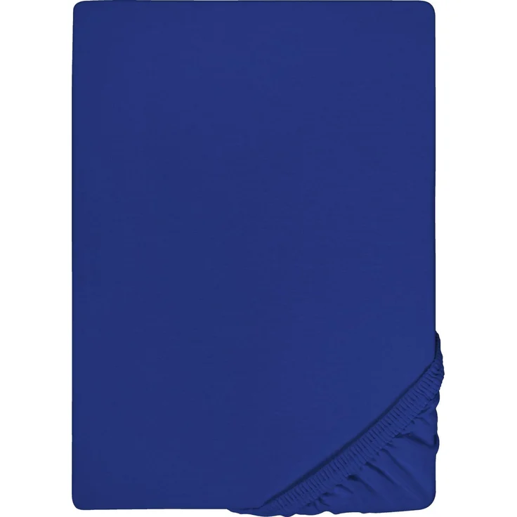 biberna Feinjersey-Spannbetttuch 0077144, saphir, 1x 90x190 cm - 100x200 cm – Bild 5
