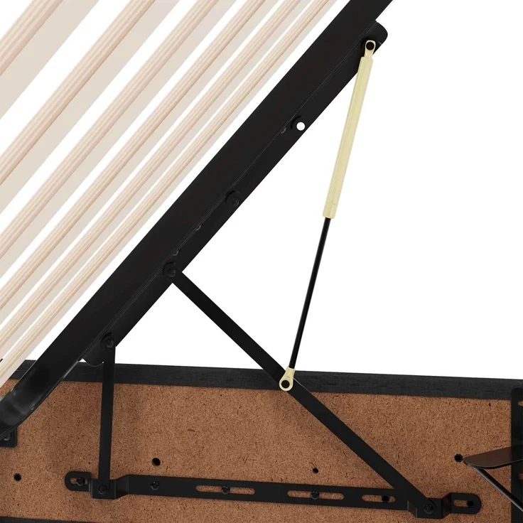 vidaXL Ottoman Bettgestell mit Speicher Schwarz 200 x 200 cm Stoff 3442846 – Bild 11